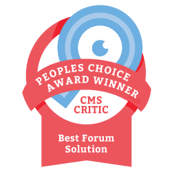 2013 People's Choice Winner for Best Forum Solution