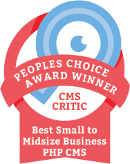The Winner of the 2014 People's Choice CMS Award for Best Small to Midsize Business PHP CMS