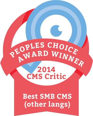 The Winner of the 2014 People's Choice CMS Award for Best Small to Midsize Business CMS Other Langs