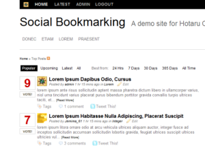 Start your own Social Bookmarking site with Hotaru CMS!