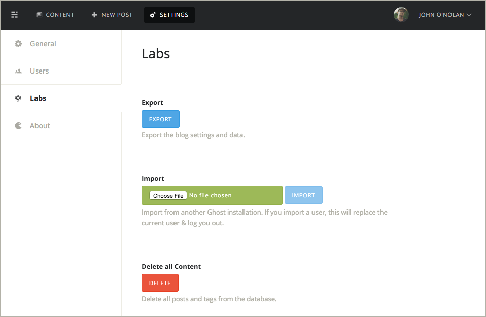 Newly Released Ghost Labs Lets Users Test Unreleased Features