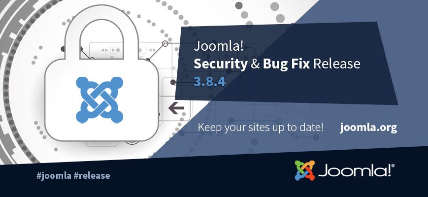 Joomla 3.8.4 Bug Fix Release Now Available