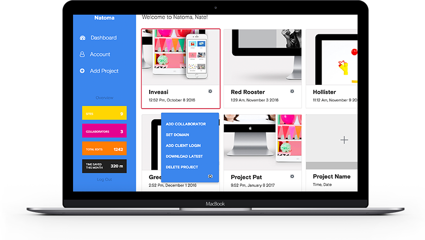 Natoma, the CMS for Bootstrap Templates