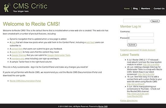 Recite CMS Review
