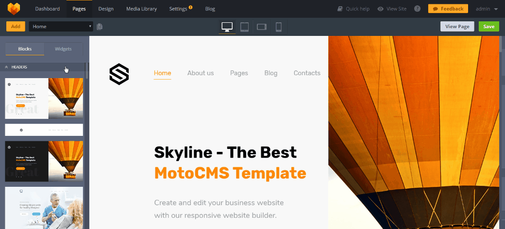 Push The Limits of Developing a Website with Skyline From MotoCMS