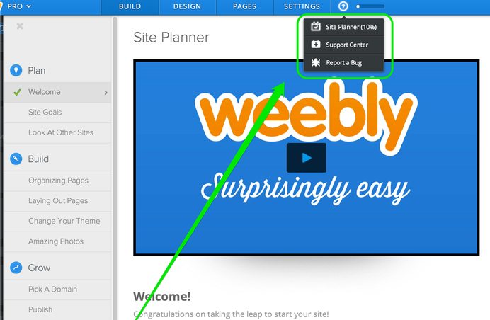 weebly site planner