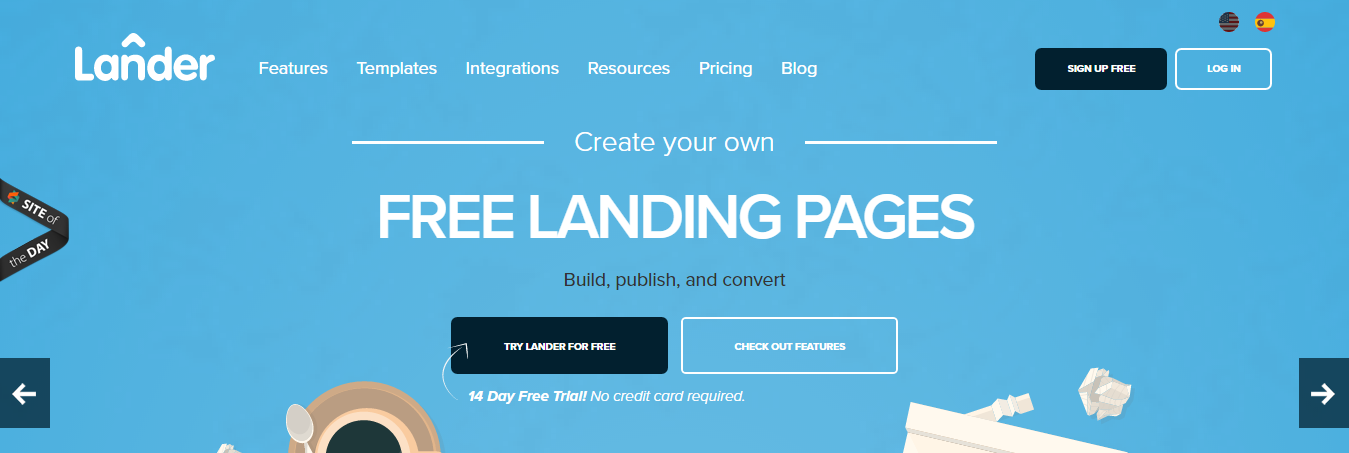 Lander landing page builder